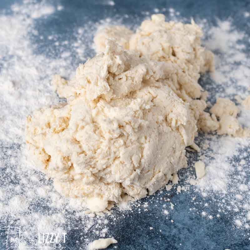 pile of sourdough biscuit dough