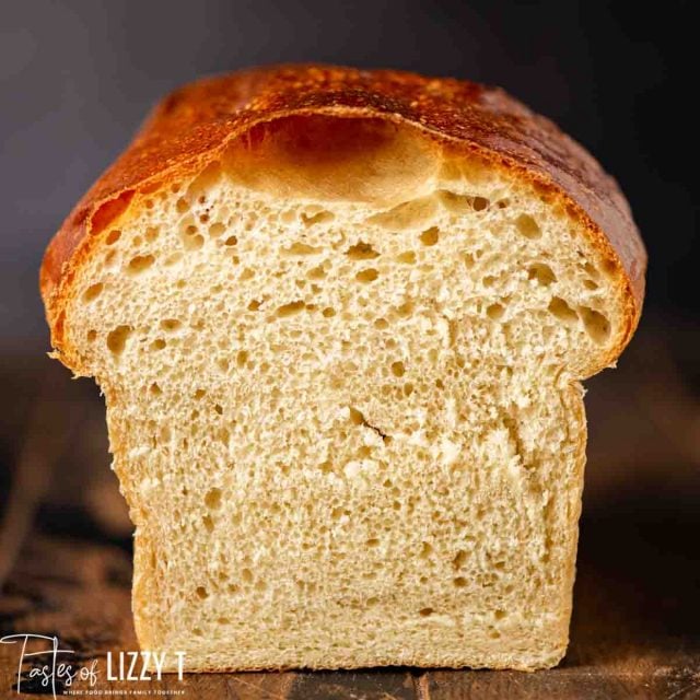 face on shot of sourdough bread