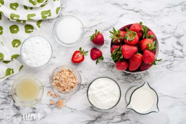 ingredients for strawberry fool