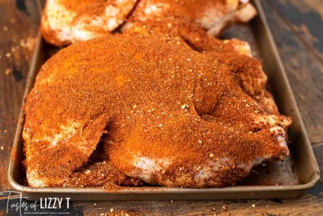 bbq seasoned whole chicken