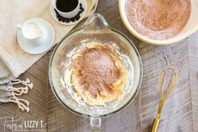 creamed butter and flour in a bowl