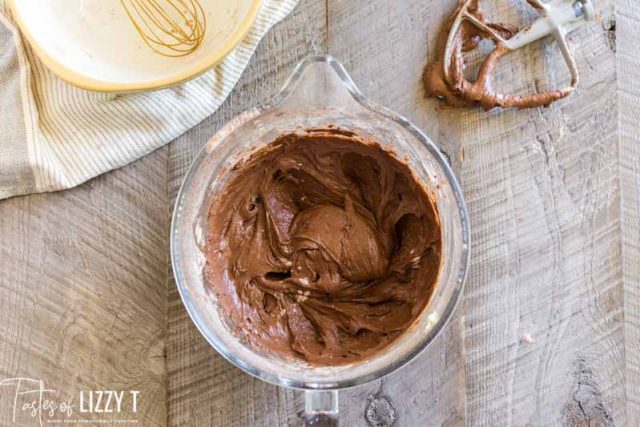 Mocha Whoopie Pie batter in a mixing bowl