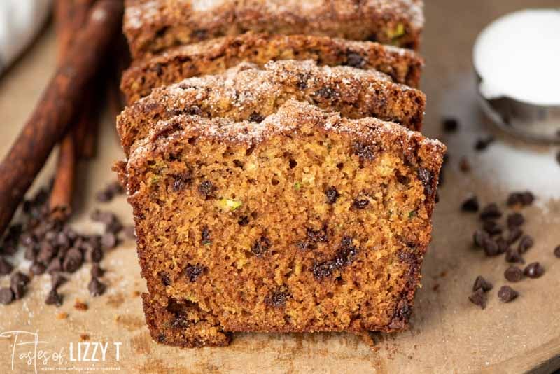 slices of amish friendship zucchini bread