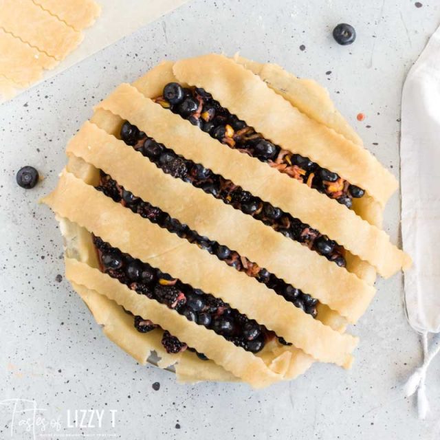 making a lattice top pie