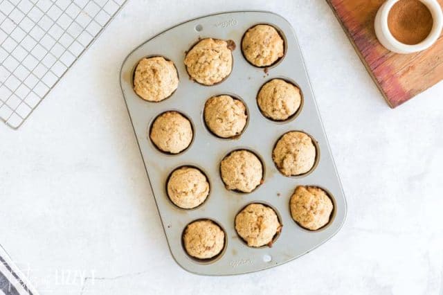 baked muffins in a muffin tin