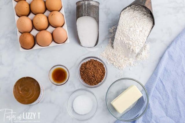 ingredients for mini brownies