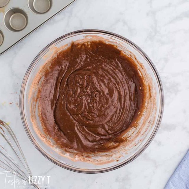 brownie batter in a bowl