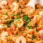 jambalaya in a skillet