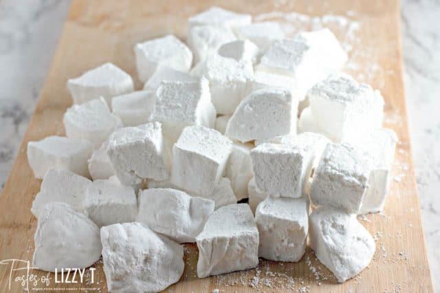 pile of fresh cut marshmallows