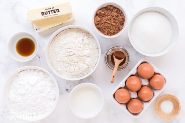 ingredients for brownies