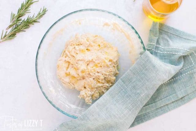 unrisen focaccia dough