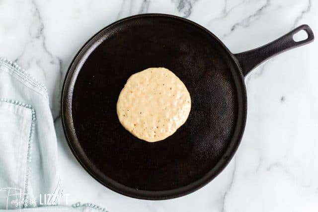 pancake cooking on a skillet