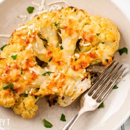 roasted cauliflower on a plate