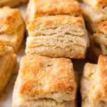 sourdough discard biscuits with flaky layers