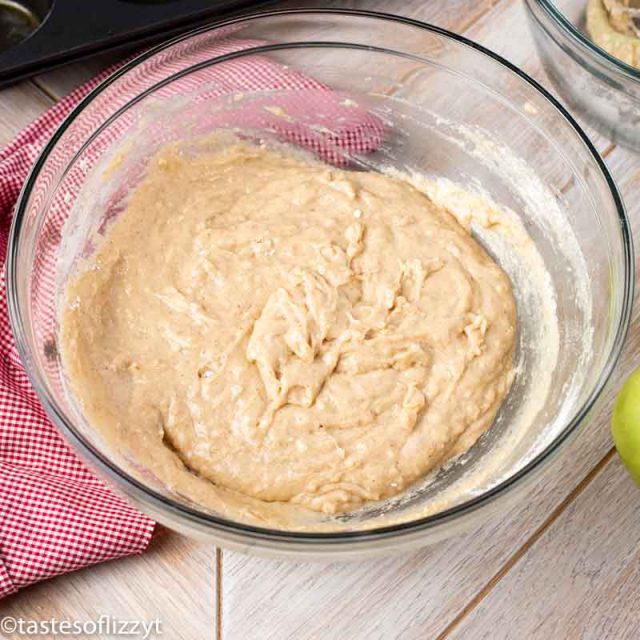 muffin batter in a bowl