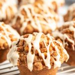 glazed muffins on a wire rack