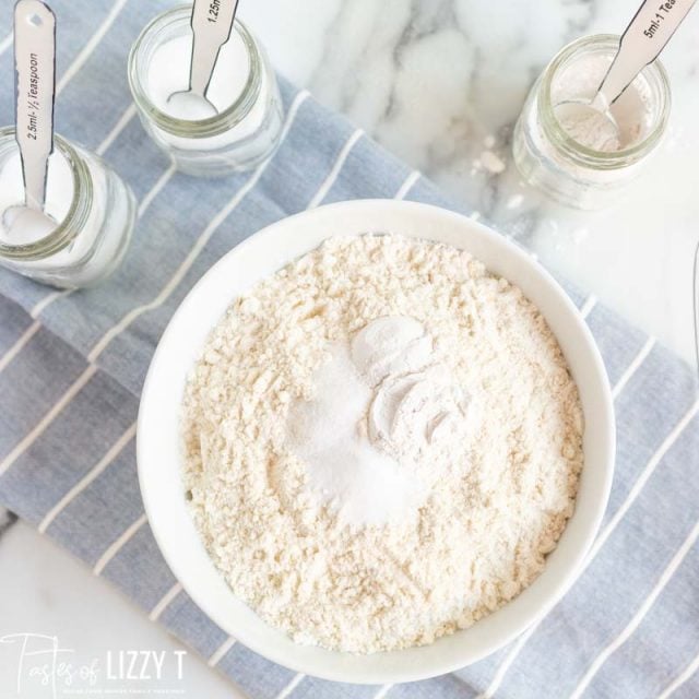 dry ingredients for muffins in bowl