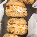 stack of caramel apple sandwich cookies