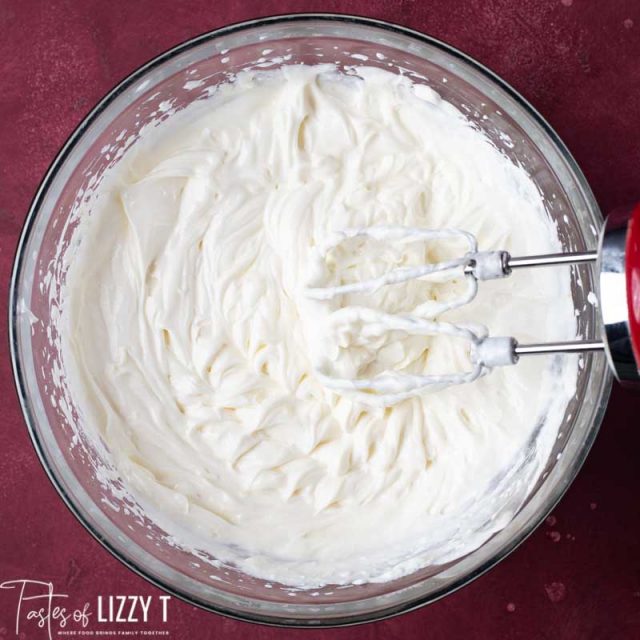 cheesecake batter in a mixing bowl