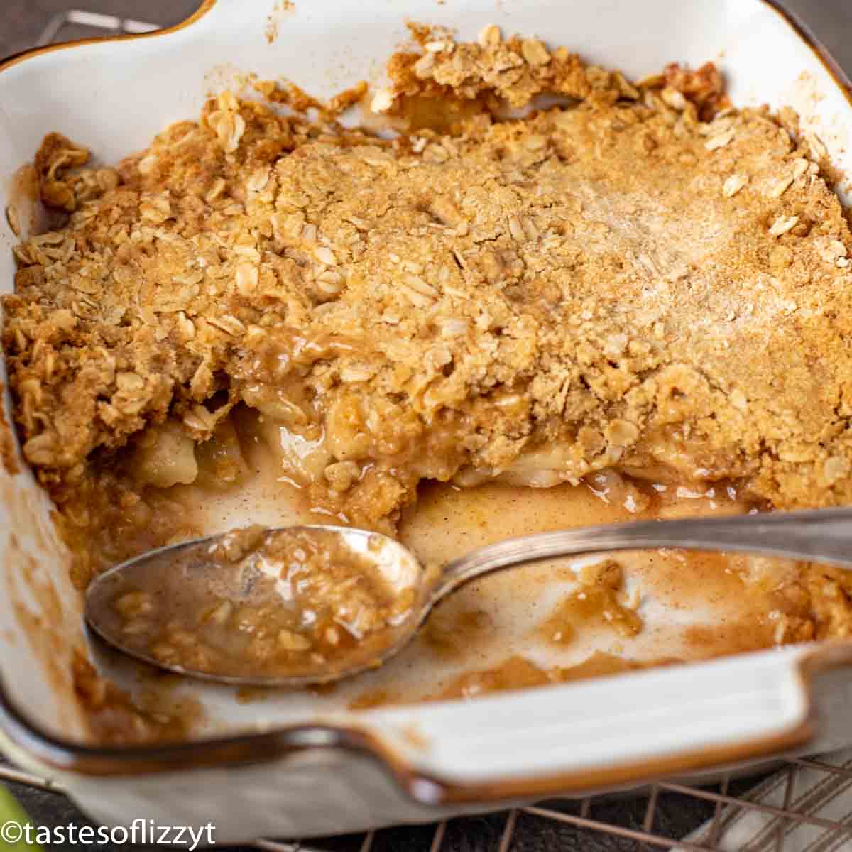 Easy Apple Crisp Recipe Amish Apple Goodie Tastes Of Lizzy T
