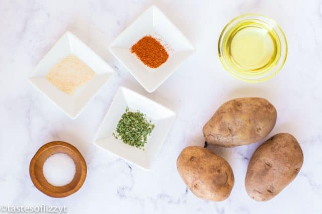 ingredients for baked potatoes