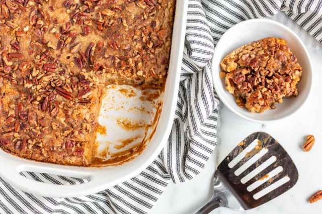 pumpkin dessert in a bowl