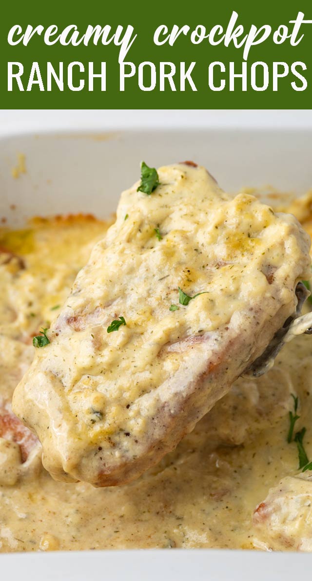 Crockpot Ranch Pork Chops with Creamy Gravy Tastes of Lizzy T