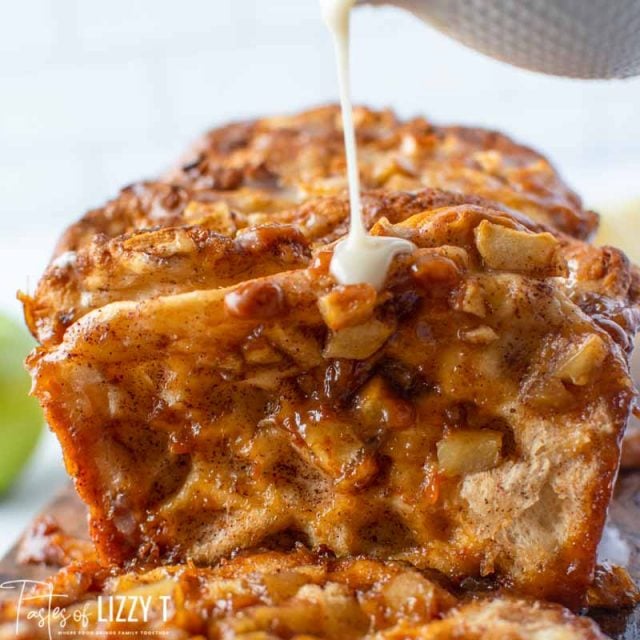 Caramel Apple Pull Apart Bread Recipe Tastes of Lizzy T