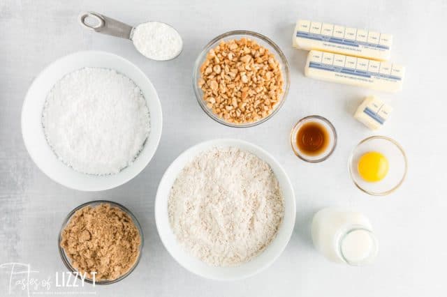 ingredients for cashew thumbprint cookies