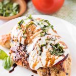 caprese chicken on a plate