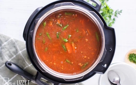 vegetable soup in instant pot