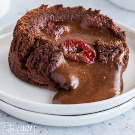 lava cake with gooey center on a plate