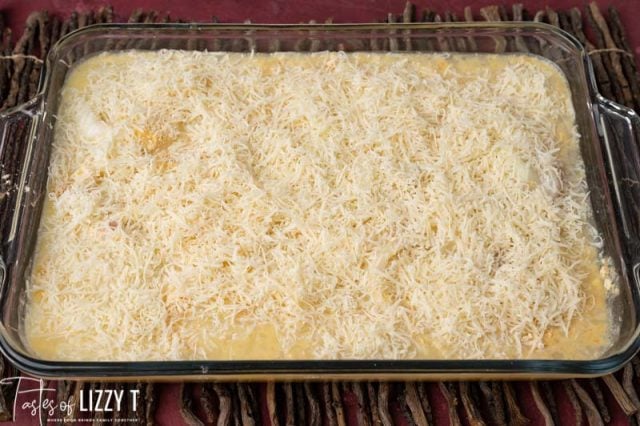 unbaked cheesy chicken casserole