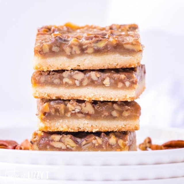 stack of 4 pecan pie bars