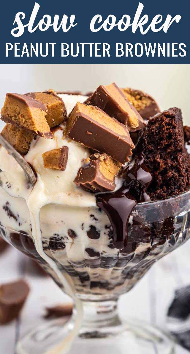 Slow Cooker Peanut Butter Brownies Recipe Tastes of Lizzy T