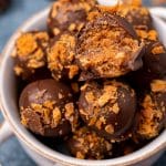 bowl of nutter butter butterfinger truffles