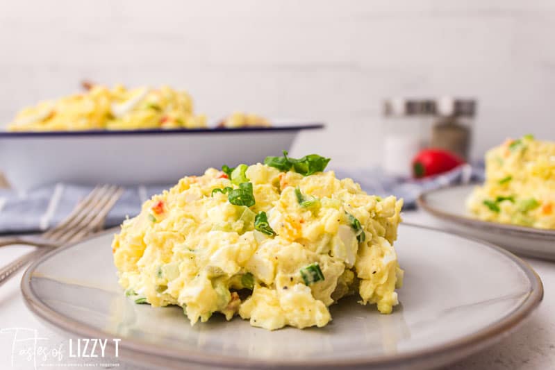 cajun potato salad on a plate