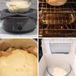 collage of ways to get dough to rise