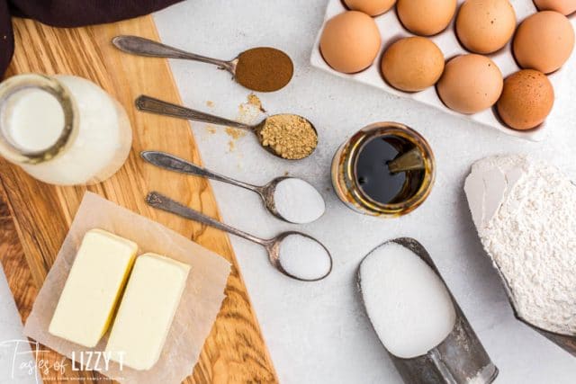 ingredients for glorified gingerbread cake