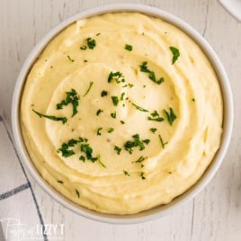 bowl of instant mashed potatoes