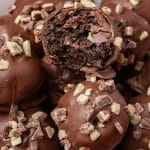 peppermint patty truffles in a bowl