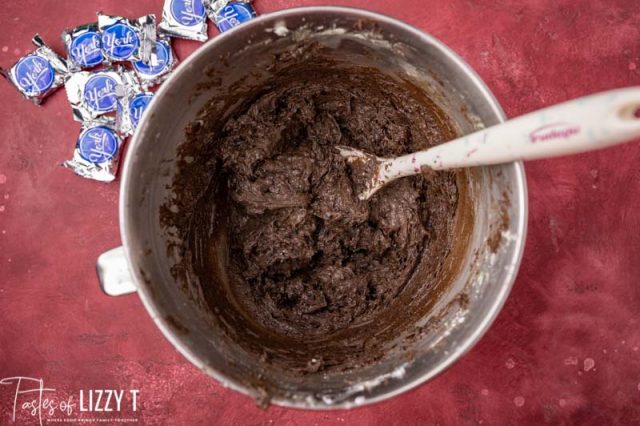 oreo truffle filling in a bowl