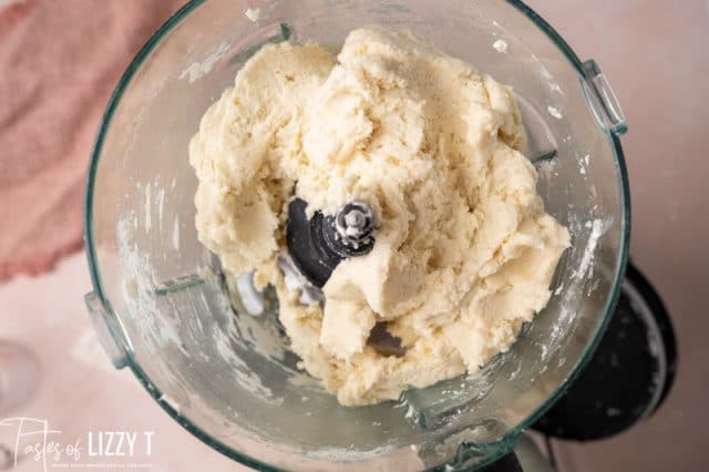 sourdough pie dough in a food processor