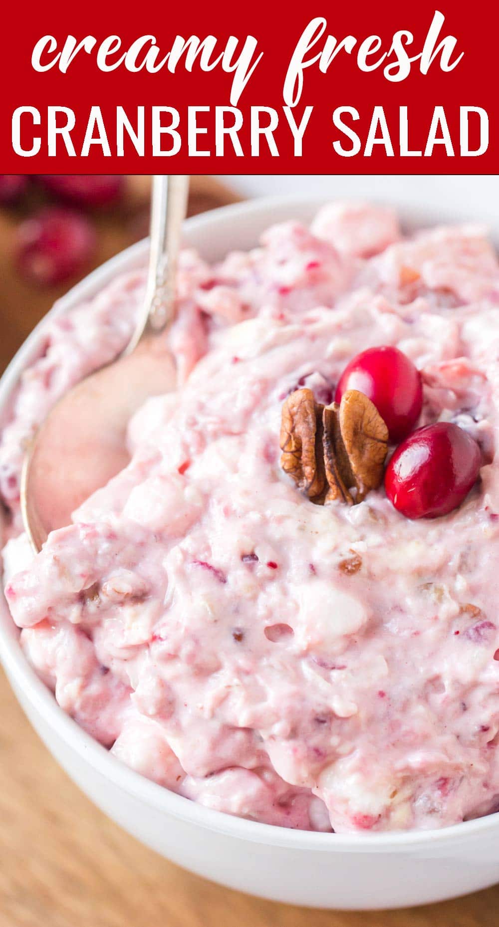 Creamy Cranberry Salad Recipe Tastes of Lizzy T
