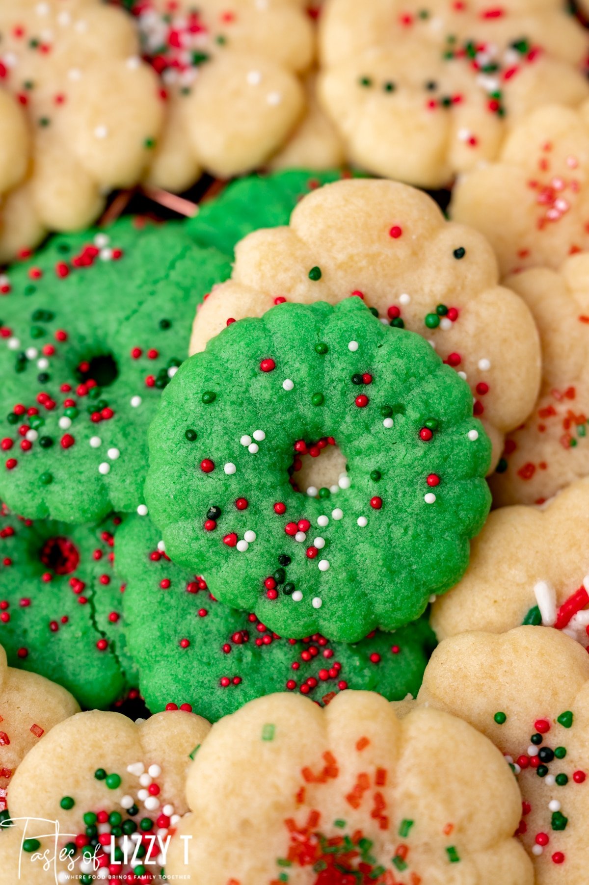 Butter Spritz Cookies Traditional Christmas Cookies | Tastes of Lizzy T