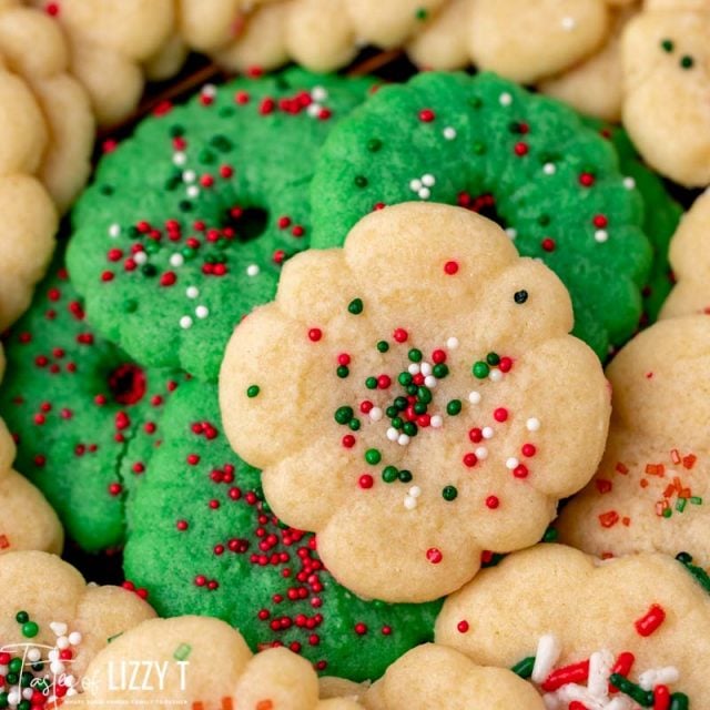 closeup of christmas cookies