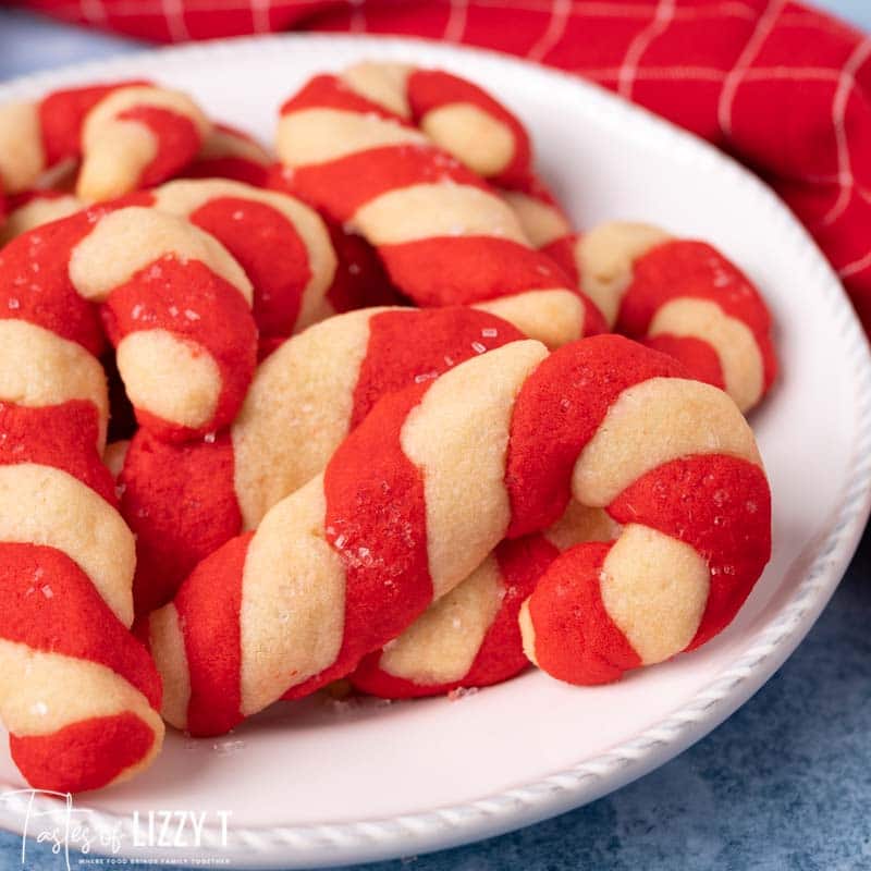 Festive Candy Cane Cookies Recipe Tastes of Lizzy T