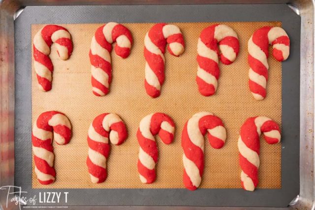 cookies on a baking mat