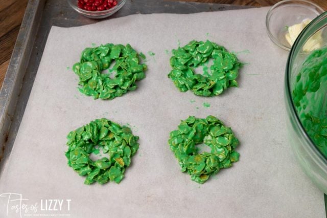 cornflake cookies on a pan