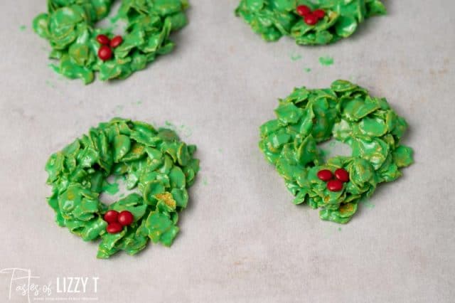 cornflake cookies on parchment paper